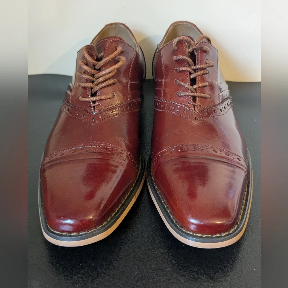 Stacy Adams NWOB Cognac Memory Foam Leather Shoes